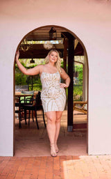 2 of 7 Primavera Couture 14093 Ivory/Gold