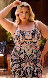 2 of 9 Primavera Couture 14102 Black/Coral