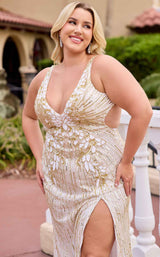 2 of 9 Primavera Couture 14104 Ivory/Gold