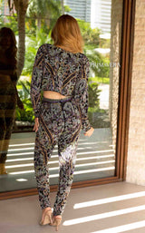 3 of 3 Primavera Couture 4174 Jumpsuit Black-Multi