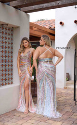 4 of 10 Primavera Couture 4302 Ivory/Coral