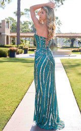 16 of 26 Primavera Couture 4523 Teal/Gold