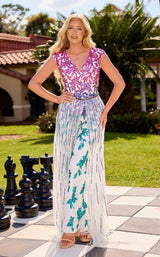 5 of 8 Primavera Couture 4569 Ivory Multi