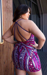28 of 32 Rachel Allan 40403 Purple-Multi