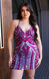 14 of 32 Rachel Allan 40403 Purple-Multi