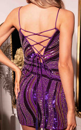14 of 15 Rachel Allan 40590 Purple Multi