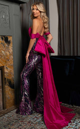 4 of 4 Rachel Allan 50331 Navy Fuchsia