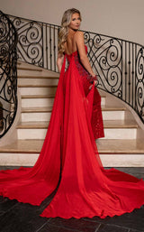 2 of 2 Rachel Allan 50363 Red/Fuchsia