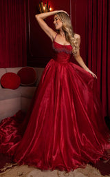 1 of 4 Rachel Allan 50386 Red/Fuchsia