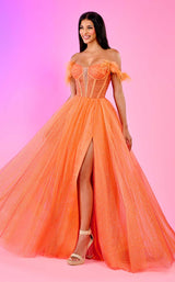 2 of 14 Rachel Allan 70515 Tangerine Ombre