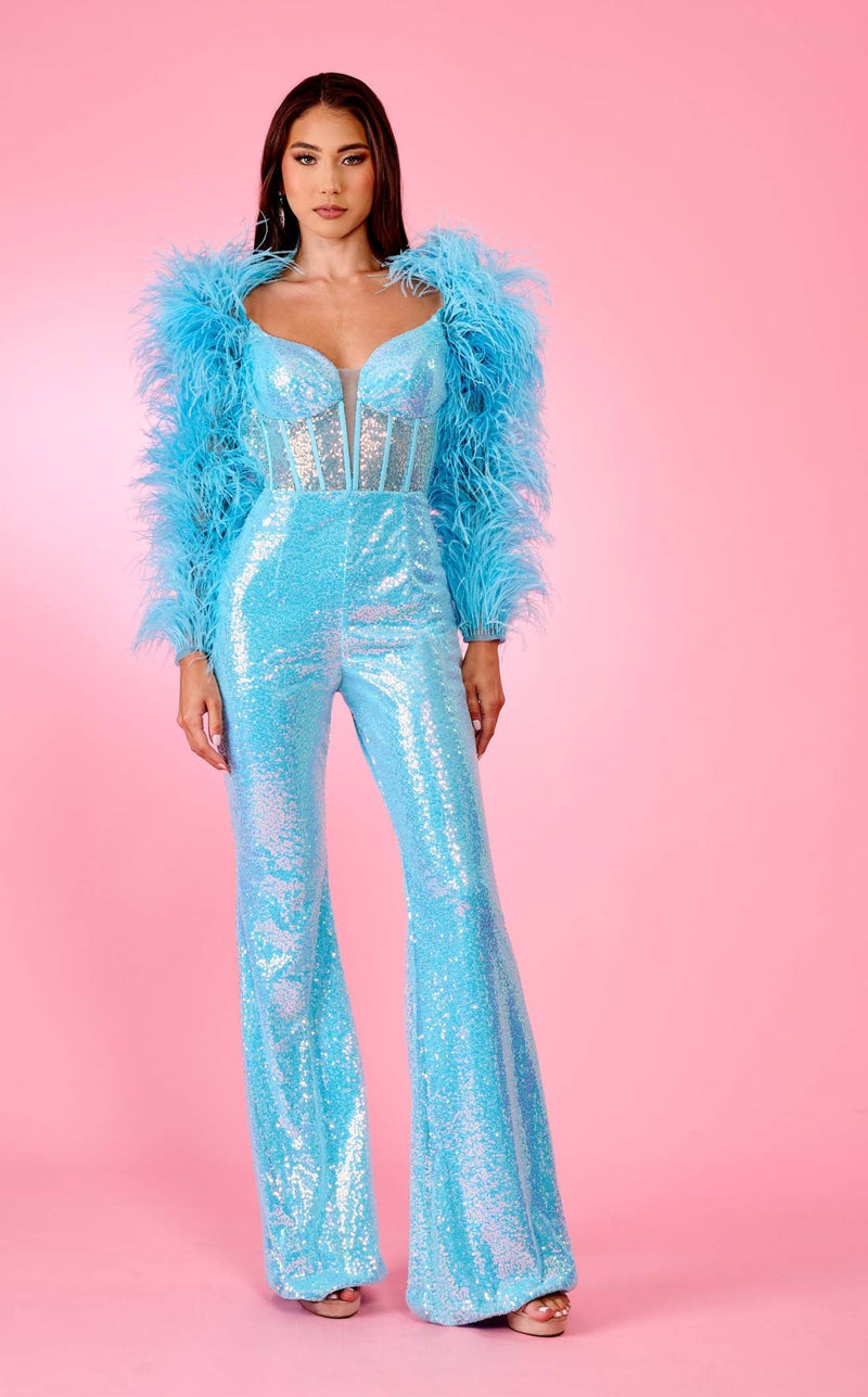 Rachel Allan 70589 Jumpsuit Sky-Blue