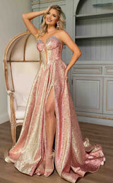 2 of 6 Rachel Allan 70754 Blush/Gold