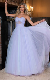 1 of 8 Rachel Allan 70761 Powder Blue/Lilac