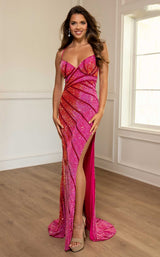 1 of 10 Rachel Allan 70799 Fuchsia Multi