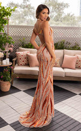 6 of 8 Rachel Allan 70915 Nude-Tangerine