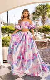 1 of 6 Rachel Allan 70921 Pink Multi
