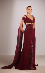 2 of 3 Reverie Couture FW186 Burgundy