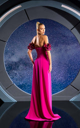 2 of 3 Reverie Couture FW24141 Fuchsia