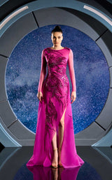 1 of 2 Reverie Couture FW24143 Fuchsia
