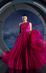 1 of 3 Reverie Couture FW24145 Fuchsia