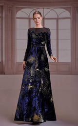 1 of 3 Reverie Couture FW266 Navy/Gold
