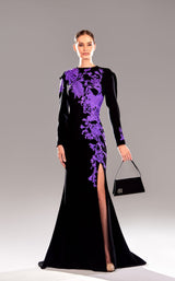 1 of 2 Reverie Couture SS24105 Black/Purple