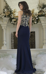 4 of 4 Rina Di Montella RD3345 Navy/Gold