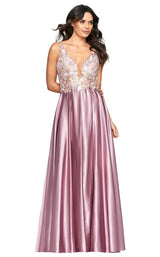 1 of 5 Faviana S10442 Deep Mauve