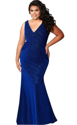 1 of 6 Sydneys Closet SC7263 Blue-Shimmer
