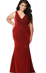 2 of 6 Sydneys Closet SC7263 Red-Shimmer