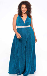 4 of 10 Sydneys Closet SC7289 Turquoise-Shimmer