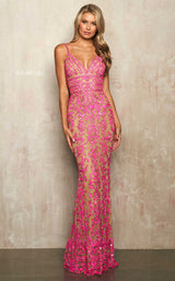 1 of 3 Sherri Hill 54376 Neon-Pink