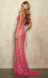 3 of 3 Sherri Hill 54376 Neon-Pink