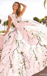 1 of 6 Sherri Hill 54380 Blush-Print Pink-Print