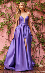 1 of 3 Sherri Hill 55005 Purple