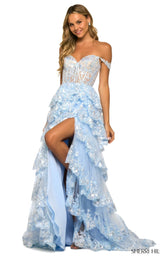 6 of 8 Sherri Hill 55500 Light-Blue