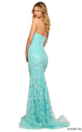 2 of 2 Sherri Hill 55501 Aqua