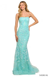 1 of 2 Sherri Hill 55501 Aqua