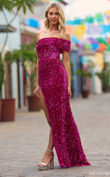 3 of 5 Sherri Hill 55520 Fuchsia