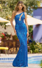 1 of 3 Sherri Hill 55692 Dress Peacock
