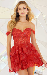 3 of 5 Sherri Hill 55785 Dress Red