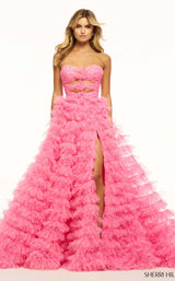 2 of 5 Sherri Hill 55981 Neon Pink