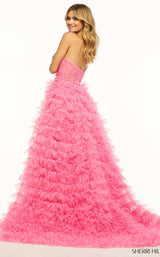 4 of 5 Sherri Hill 55981 Neon Pink