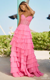 3 of 4 Sherri Hill 56162 Bright Pink