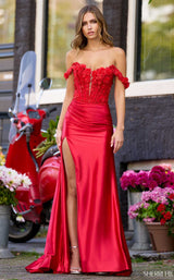 2 of 4 Sherri Hill 56176 Red