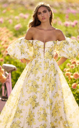 4 of 5 Sherri Hill 56379 Yellow-Rose