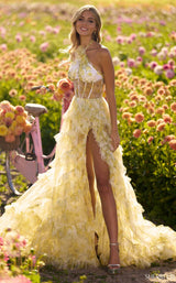 3 of 4 Sherri Hill 56382 Yellow-Rose