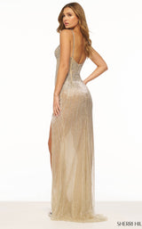 2 of 2 Sherri Hill 56397 Nude/Silver