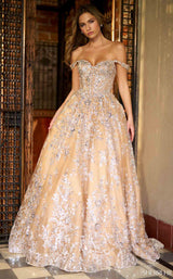 1 of 2 Sherri Hill 56711 Nude/Silver