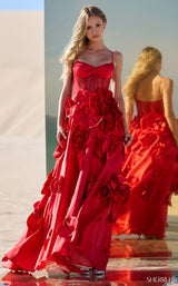 2 of 3 Sherri Hill 56763 Red